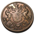 Old Canada 1841 Newfoundland Halfpenny Token St Johns Rutherford