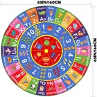 Round Baby Play Mat For Floor  Abc Alphabet  Numbers And Shapes Educational A   