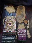 Lot Of Native American Apache Bead Bags From Fort Sill  1911 And Earlier