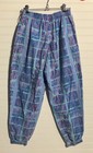 Vintage 80 s International Baggyz Blue multi Parachute Pants Men s S