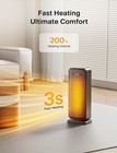 Pelonis Electric Space Heater With Oscillation Remote Portable 1500w Thermostat