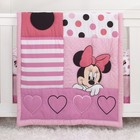 Disney Baby Minnie Love Dots 3pc Crib Bedding Set   Keepsake Box  new 