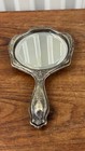 Antique Art Nouveau Silver Plated Ornate Hand Mirror