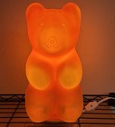 Rare Vtg Messow Heico Blow Mold Plastic Orange Gummy Bear Lamp Night Light    90s