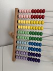 Ikea Wooden Counting Abacus Frame With Multicolor Beads Educational Toy