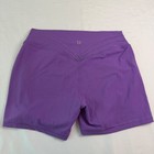 Tomtiger Women Purple V-contour High Waist Biker Athletic Shorts Xl