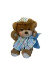 Vtg Fisher Price Sleepytime Teddy Beddy Bear Plush Striped Pajamas Hat 1985 10 