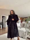 Rare Vintage Chocolate Brown Mink Genuine Fur Long Coat