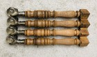 Set Of 4 Legs From Antique Glass Ball Claw Foot Oak Table