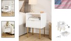 Versatile Nightstand With Storage Drawer - Gold Frame Small Modern Side Table