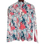 Lady Hagen Womens Golf Shirt Long Sleeve Hydrodri  1 4 Zip Tropical M Spf New