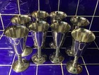  Vintage- Set Of 8 Silver Plated Wine Goblets By    angulo   - Made In Spain