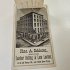 Rare 1876 Sales Brochure Cas Charles A Schieren Ny Leather Belting Leather Lace