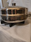 Farberware Stainless Steel 12  Electric Skillet High Dome Pan 344a Euc 