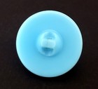 Vintage Turquoise Blue Glass Button Art Nouveau Woman Mucha Inspired