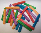 25 Bird Toy Parts 2-1 2  X 3 8  Thick Colored Wood Spiral Logs Parrot Toy W hole