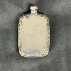 Sterling Silver Guilloche Enamel Mini Perfume Bottle Roses Scent Flask Dauber