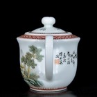 Chinese Light Colorful Porcelain Hand Painted Landscape Pattern Teapot 3103