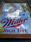 Miller High Life Pheasant Bar Mirror Beer Sign Wisconsin Sportsmen Series