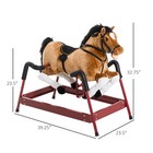 Kids Spring Horse Rocker Plush Ride-on Pony Neigh W  Realistic Sounds Boys Girls