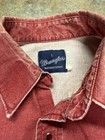 Vtg 90s Wrangler Shirt Rodeo Brushpopper Cowboy Horse Pearl Snap Western L Red