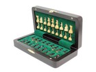 - 8 Inch Wooden Magnetic Folding Travel Chess Set - Board With Algebraic Nota   
