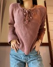 Pacsun La Hearts Pink Ribbed Sweater Womens Size Lrg- Free Shipping  Us Seller 