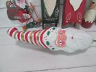Vintage Santa Claus Ornament Lot Hand Carved Painted Wood Folk Art Primitive