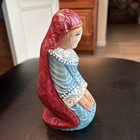 Vtg Hand Painted Wooden Carved Figurine  z 