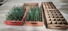 50 Antique Glass Coke Bottles With 5 Crates