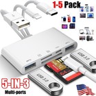 5 In 1 Memory Card Reader Usb 3 0 Otg Adapter Sd Card Reader For Iphone ipad 