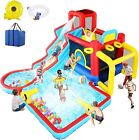 10 In 1 Inflatable Water Slide Bounce House Backyard Waterpark Large Splash Pool