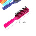 Bristle Hair Brush Pastel 7 5  Plastic Color Handle Nylon Pocket Comb  6-12pack 