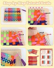 Coopay Weaving Loom Kit  Wooden Potholder Loom Kit With 192 Weaving Loops  St   