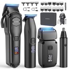 Professional Cordless Hair Clippers Set For Men  Electric Trimmer   Shaver