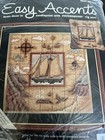 Rare Easy Accents Sail Away Needlepoint 062057 Nautical Pillow Wall Rug