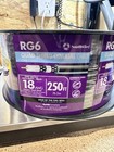 250-ft Roll  18awg  Rg6 Quad Shield Black Coaxial Cable