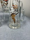 Vtg Rare Schmidt Beer Collector Series Wildlife Glass Pitcher And 4 Mugs Set