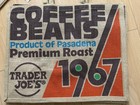 Trader Joe s Coffee Beans Tote Reusable Jute Burlap Bag  1 Bag New