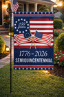 America 250th Birthday Garden Flag  250 Years American Banner  1776-2026 Anniver