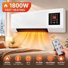 2 In 1 1800w Wall Mounted Heater Air Conditioner Fan Combo Remote Control