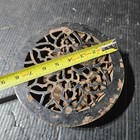 Antique Victorian Round Cast Iron Heat Grate Vent Register Cover 7  Hole
