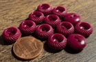Set Of 12 Vintage Thick 2-hole Burgundy Red Plastic Buttons 1 2  13mm 7763