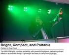 Rockville 4 Pack Mini Ir4 Black Dj party Par Wash Up Lights wireless Dmx app bag