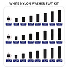 795pcs Nylon Round Spacer Non-thread Plastic Standoff Assortment Kit Black Nylon