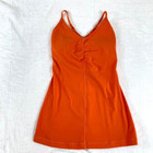 Lululemon Tank Sz M Orange Adjustable Straps Yoga Running  check Measurements 