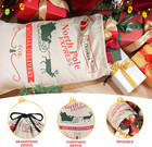 Christmas Large Canvas Gift Bag 26  X 19   Drawstring Burlap Santa Sack Reusable