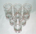 Vintage Arby s 1987 Holly Berry Christmas Tumblers Set Of 6 Slender Style