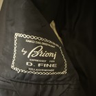 Brioni Black Pinstripe Wool Silk Notch Lapel Suit Jacket Men 46