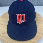 Vtg 1989-1990 Minnesota Twins Hat Cap Size 7 5 8 New Era Blue Diamond Wool Usa